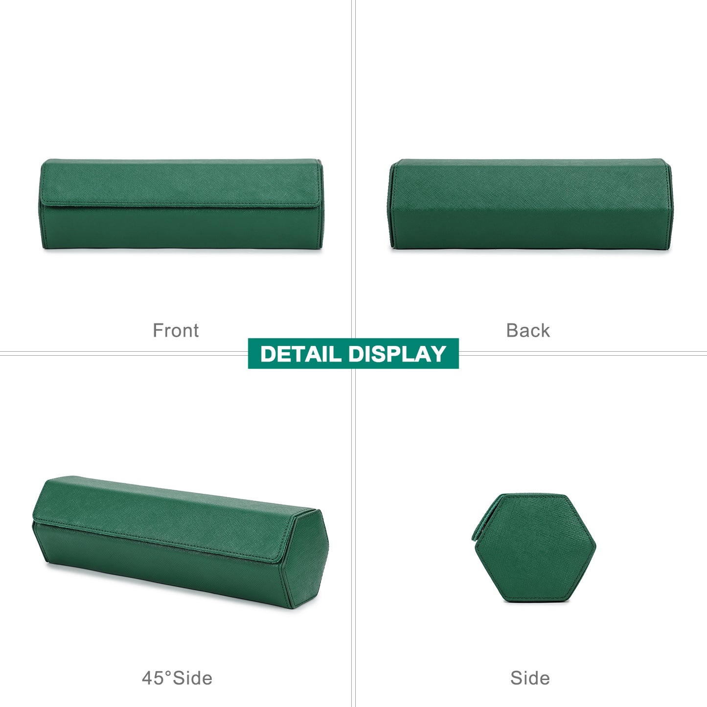 CONTACTS FAMILY Saffiano Leather Hexagon 2/3/4 Slots Watch Cases