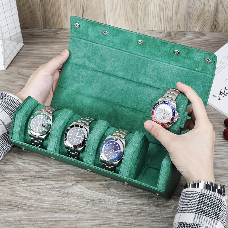 CONTACTS FAMILY Saffiano Leather Hexagon 2/3/4 Slots Watch Cases