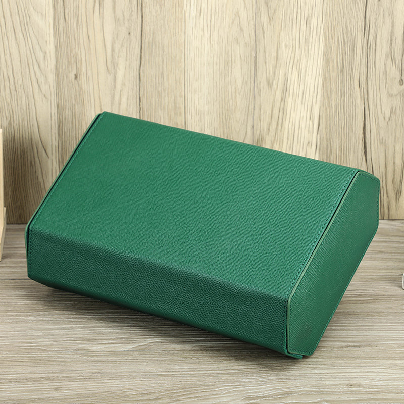 CONTACTS FAMILY Genuine Leather Watch Cases for Rolex 6/8 Slots Men Watch Box Jewelry Collection Storage Women Watches Saffiano Leather Watch Bags