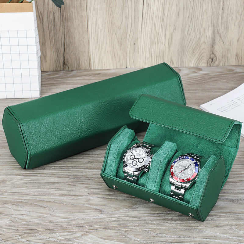 CONTACTS FAMILY Saffiano Leather Hexagon 2/3/4 Slots Watch Cases