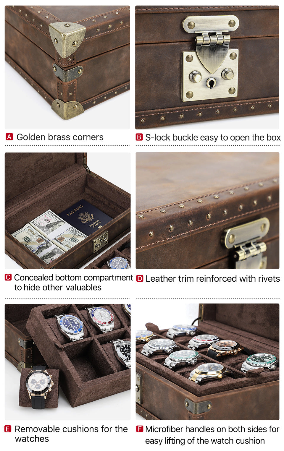 Luxury 5/6/8/10 Slot Watch Collection Case