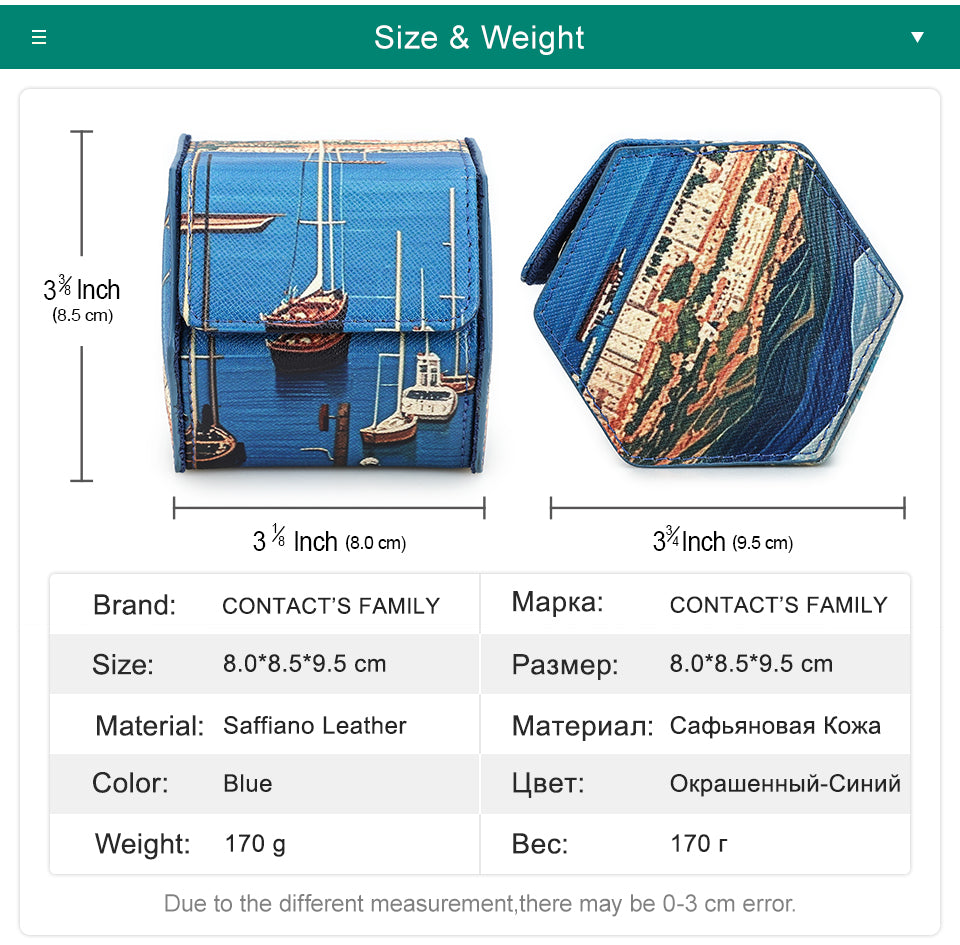 Custom 3D-Printed Leather Watch Box – Personalize with Your Design!