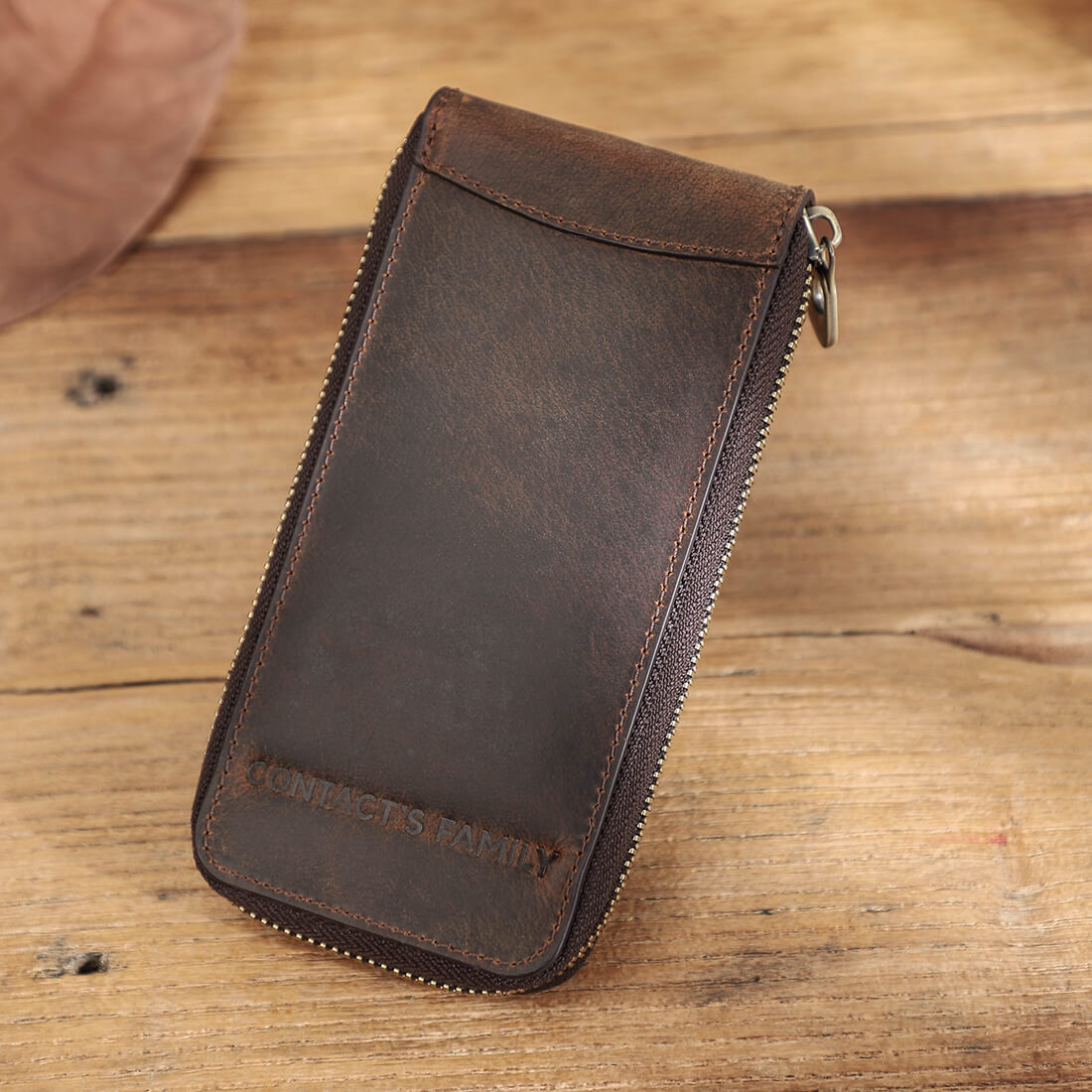 Watch Case Holder Crazy Horse Leather Case 1 Pcs Watch Bag Zipper Travel Storage