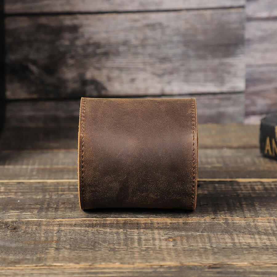 Single Watch Roll Case Genuine Leather Watch Box 1 PCS Watch Slot Cover New Retro Storage for Gift