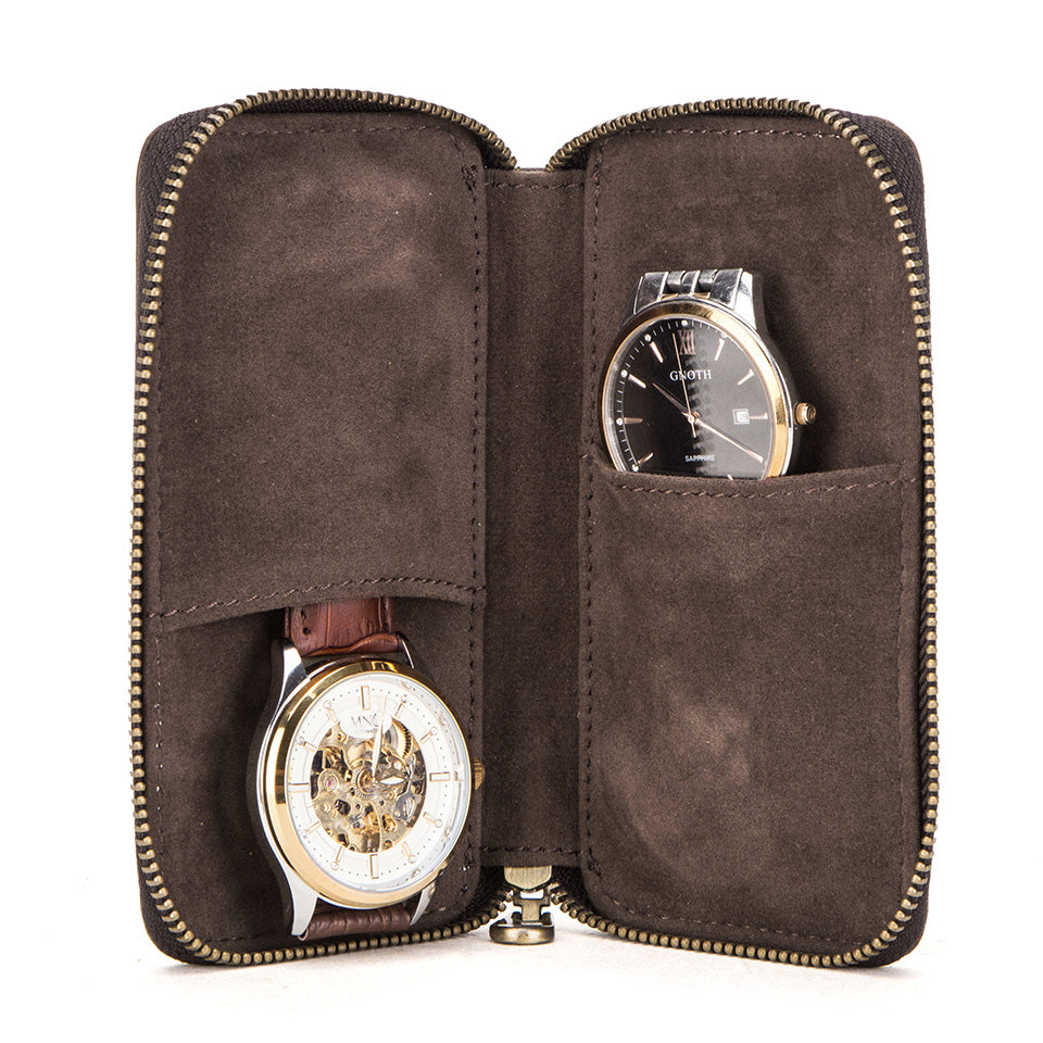 leather watch box, natural leather, 2 pcs watch holder,easy to use,for lover, for friends gift,Lederuhrbox