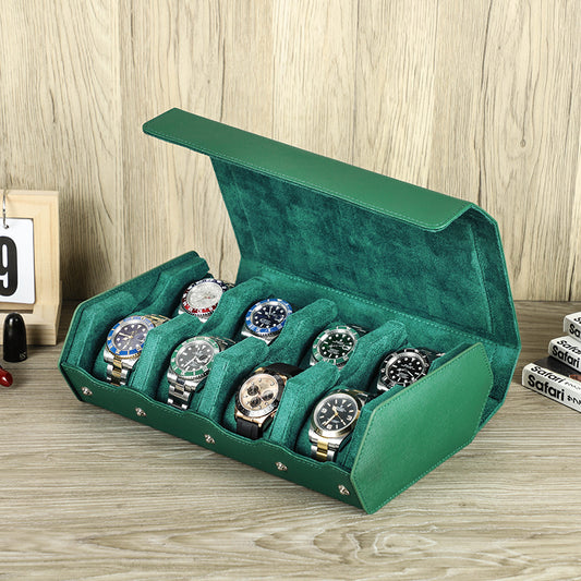 CONTACTS FAMILY Genuine Leather Watch Cases for Rolex 6/8 Slots Men Watch Box Jewelry Collection Storage Women Watches Saffiano Leather Watch Bags
