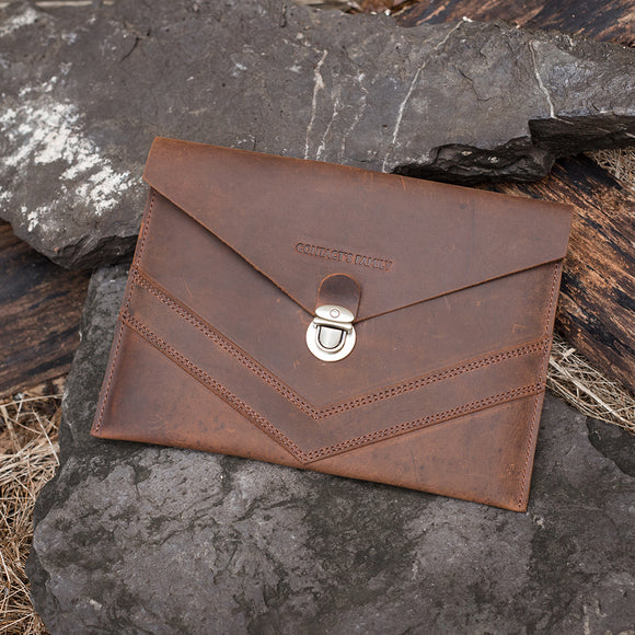 Leather document case, iPad sleeve, Pocket tablet case and pocket orga –  Luscious Leather NYC