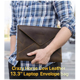 crazy leather bag for macbook 13.3"