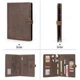 Multifuction Luxury Leather Case for iPad Travel Personalized iPad Pouch for 10.5