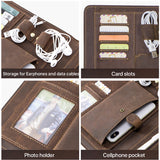 Multifuction Luxury Leather Case for iPad Travel Personalized iPad Pouch for 10.5