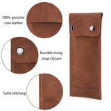 Hasp Leather Watch Bag(Brown)