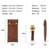 Hasp Leather Case Crazy Horse Leather Boxes for Watch