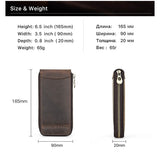 Single Watch Slots Case Genuine Leather Watch Holder Zipper Case for Personalized Gift