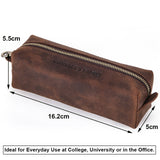 Pratical Leather Zipper Pen Case Sunglasses Bags CONTACTS FAMILY