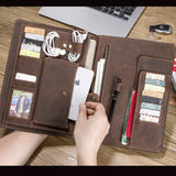 Multifuction Luxury Leather Case for iPad Travel Personalized iPad Pouch for 10.5