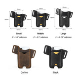 Genuine Leather Men Belt Pouch Leather Case Travel Phone Storage for iphone 12