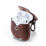 Personal Engraving Cowhide Leather Case for AirPods