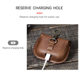 Custom Engraving Leather Case Wireless Earphone Protective Case for Airpods
