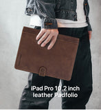 Multifuction Luxury Leather Case for iPad Travel Personalized iPad Pouch for 10.5