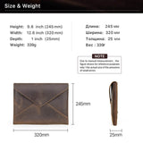 the leather bag size for 9.6*1*12.6",about 339g 