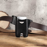Genuine Leather Men Belt Pouch Leather Case Travel Phone Storage for iphone 12