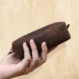 Pratical Leather Zipper Pen Case Sunglasses Bags CONTACTS FAMILY