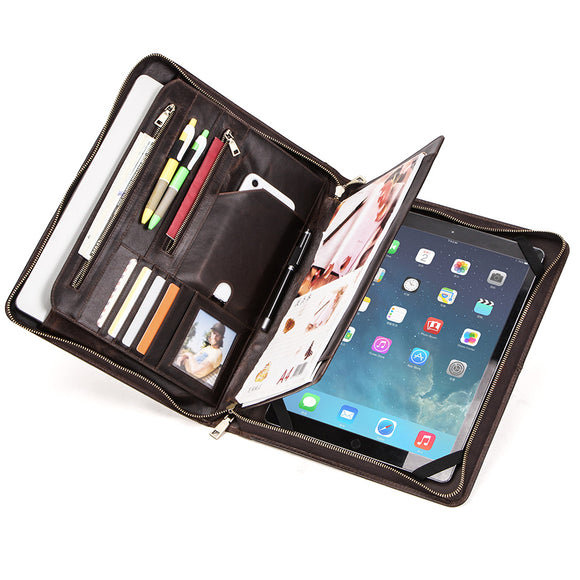 Leather iPad pouch for 13.3 
