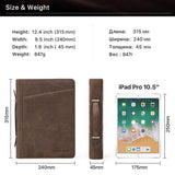 Leather Pouch ipad Holder Handmade Leather ipad 10.5" Pouch Bag, Mála leathair iPad Pro Holder, Leather Men Pad Notebook Brown